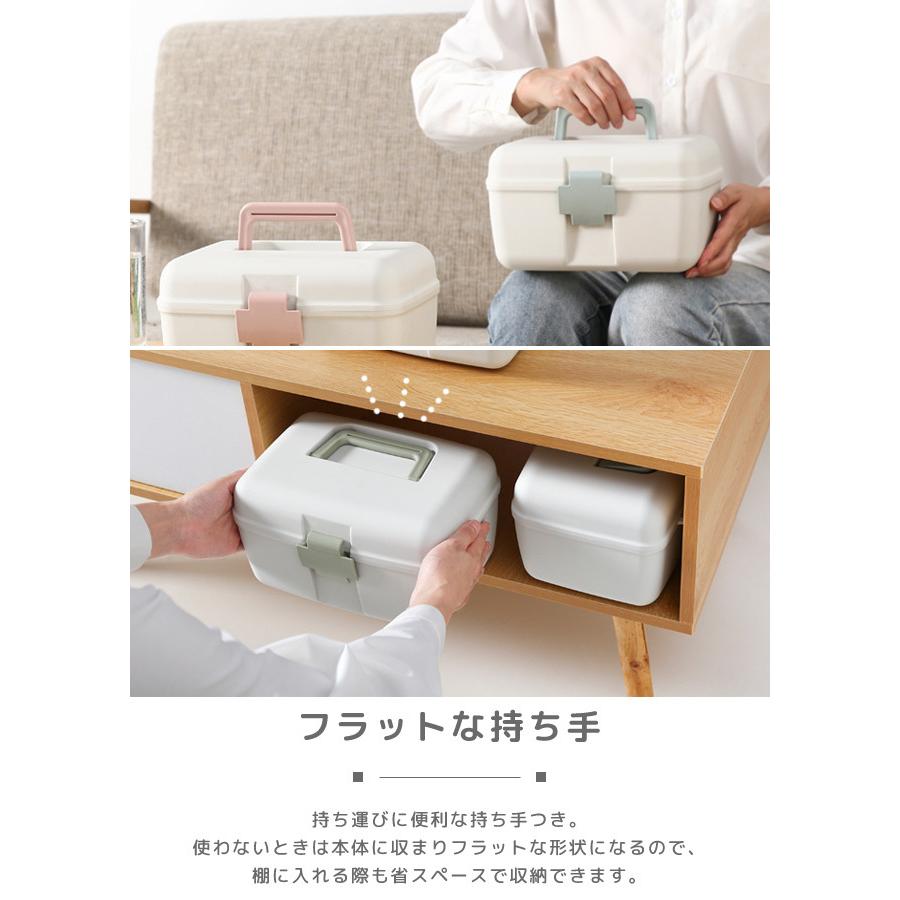 救急箱 薬箱 大容量 おしゃれ 2段 十字ロック付き 北欧 シンプル コンパクト ファーストエイド 救急ボックス 収納ボックス 薬入れ GPT 送料無料(gu1b083) | ブランド登録なし | 06