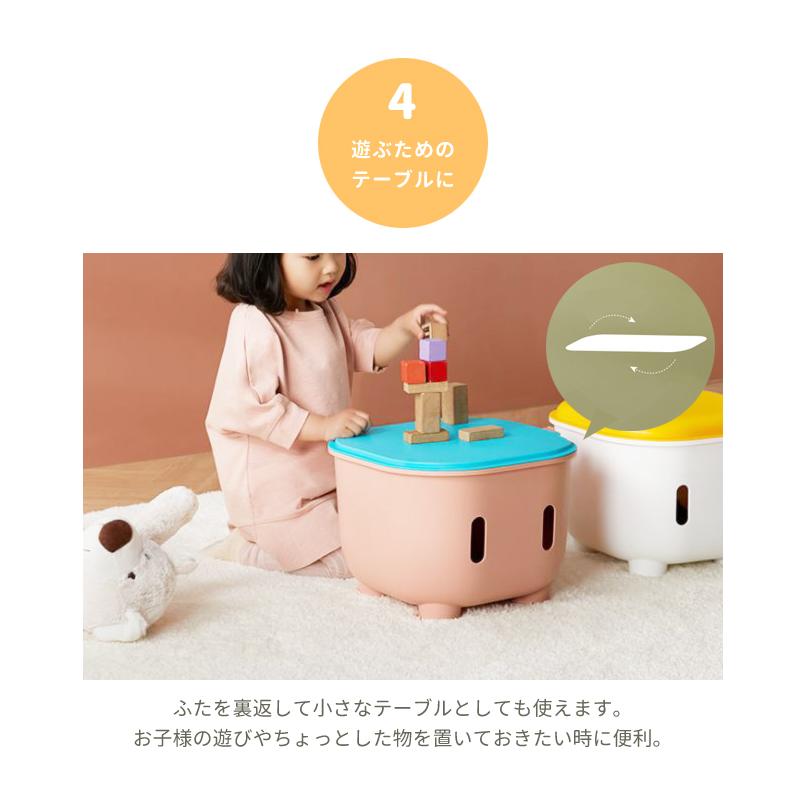 おもちゃ箱 おもちゃ 収納 座れる おもちゃ入れ 収納ボックス フタ付き プラスチック スツール テーブル 可愛い 子供 男の子 女の子 送料無料 GPT (gu1b084) | ブランド登録なし | 08