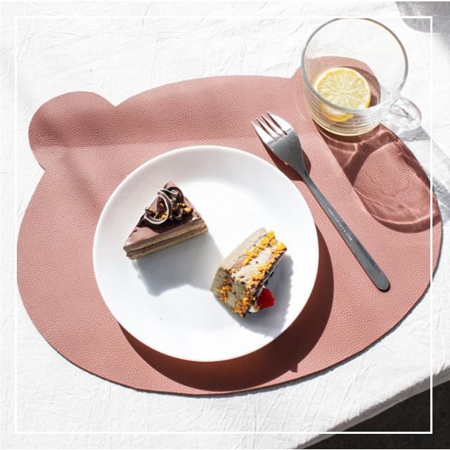 ランチョンマット ランチマット おしゃれ かわいい 洗える GPT 撥水 丸 子供 お弁当 給食 お食事マット クマ くま アニマル PUレザー 3点迄メール便OK(gu1b090) | ブランド登録なし | 07