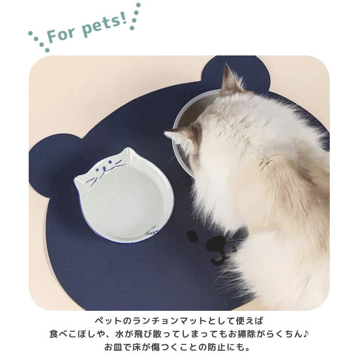 「レビュー記入でメール便送料無料」ランチョンマット おしゃれ かわいい 洗える GPT 撥水 丸 子供 お弁当 お食事マット クマ gu1b090-mail(gu1b091)(1通3点迄) | ブランド登録なし | 03