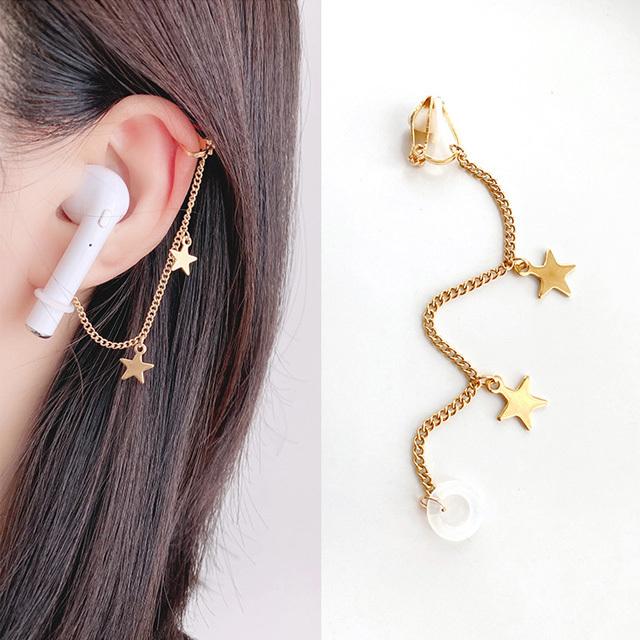 「レビュー記入でメール便送料無料」ワイヤレスイヤホン 落下防止 紛失防止 イヤーカフ 両耳用 星 飾り イヤホンホルダー GPT gu1b201-mail(gu1b202)(1通10点) | ブランド登録なし | 05