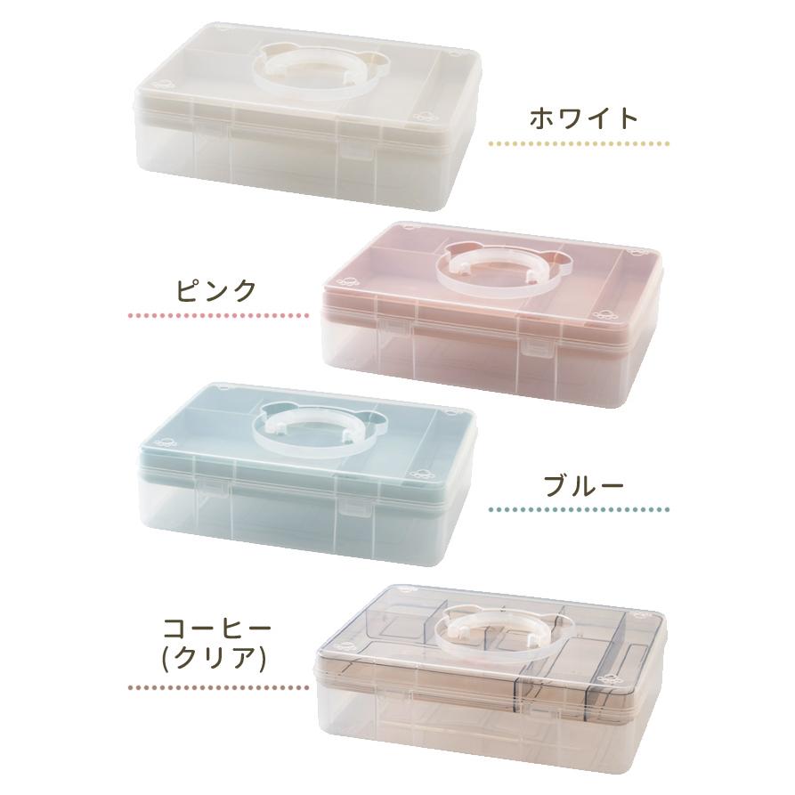 小物収納ケース 収納ボックス ふた付き 持ち運び 透明 救急箱 道具箱 ブロック レゴ パーツケース 文房具 裁縫箱 仕切り 2段 積み重ね GPT 送料無料(gu1b207) | ブランド登録なし | 12