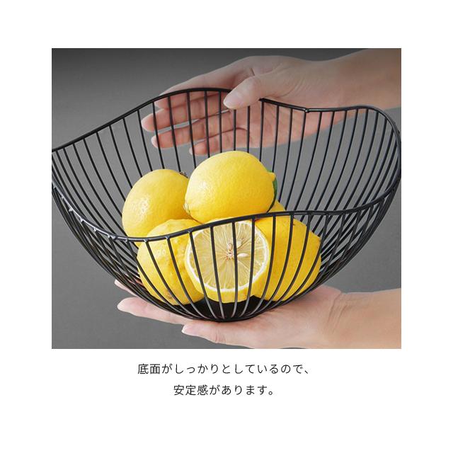 ワイヤーバスケット おしゃれ かご 楕円形 放射状 ブラック ゴールド ワイヤーボウル フルーツバスケット ラウンド型 送料無料 GPT(gu1b208)単品 | ブランド登録なし | 13