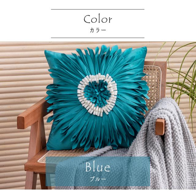 クッションカバー 45×45cm 花 北欧 おしゃれ クッション ソファ カバー カラフル 汚れ防止 ベロア調 起毛 光沢 鮮やか 模様替え GPT 1点迄メール便OK(gu1b304) | ブランド登録なし | 07