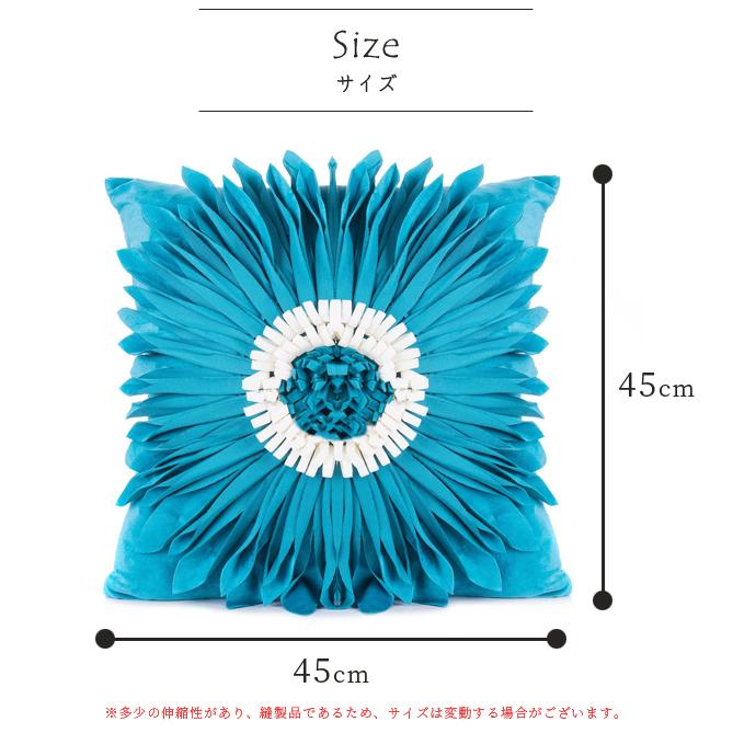 「レビュー記入でメール便送料無料」クッションカバー 45×45cm 花 北欧 クッション ソファ カバー ベロア調 GPT gu1b304-mail(1通につき1点迄)(gu1b305) | ブランド登録なし | 06