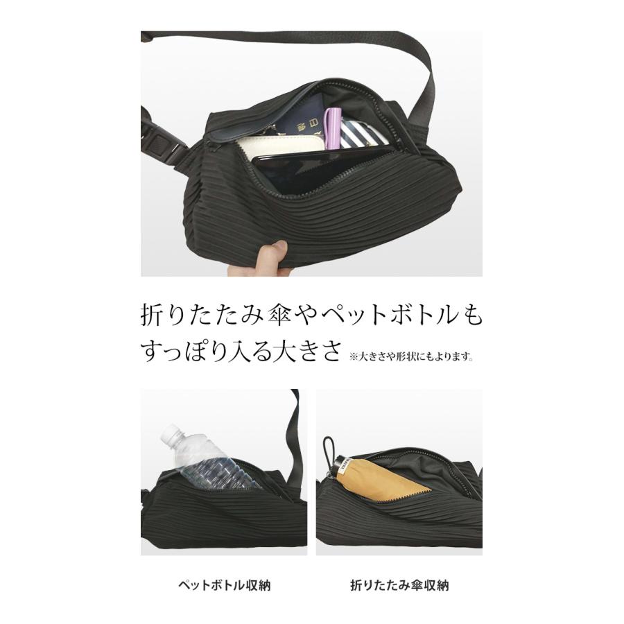 ボディバッグ レディース プリーツ ウエストポーチ ショルダーバッグ きれいめ GPT 韓国風 2WAY 斜め掛け 肩掛け ヒップバッグ 1点迄メール便OK(gu1b306) | ブランド登録なし | 07