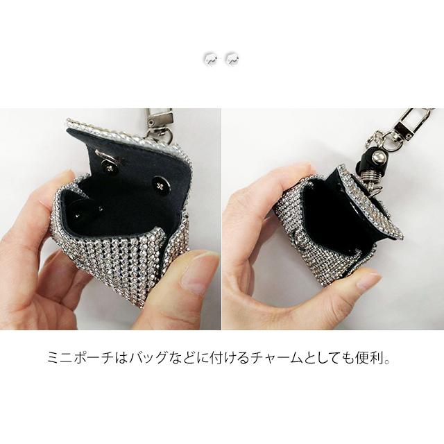 「レビュー記入でメール便送料無料」チェーンベルト ミニポーチ付き ネックレス ラインストーン シルバー 2WAY GPT gu1b308-mail(gu1b309)(1通につき4点迄) | ブランド登録なし | 07