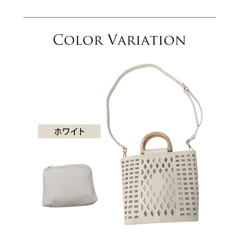 ショルダーバッグ レディース 木製ハンドル 手持ち 斜め掛け 肩掛け