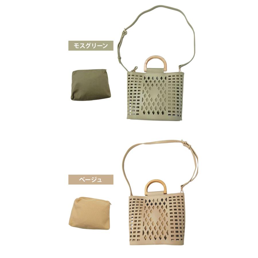 ショルダーバッグ レディース 木製ハンドル 手持ち 斜め掛け 肩掛け