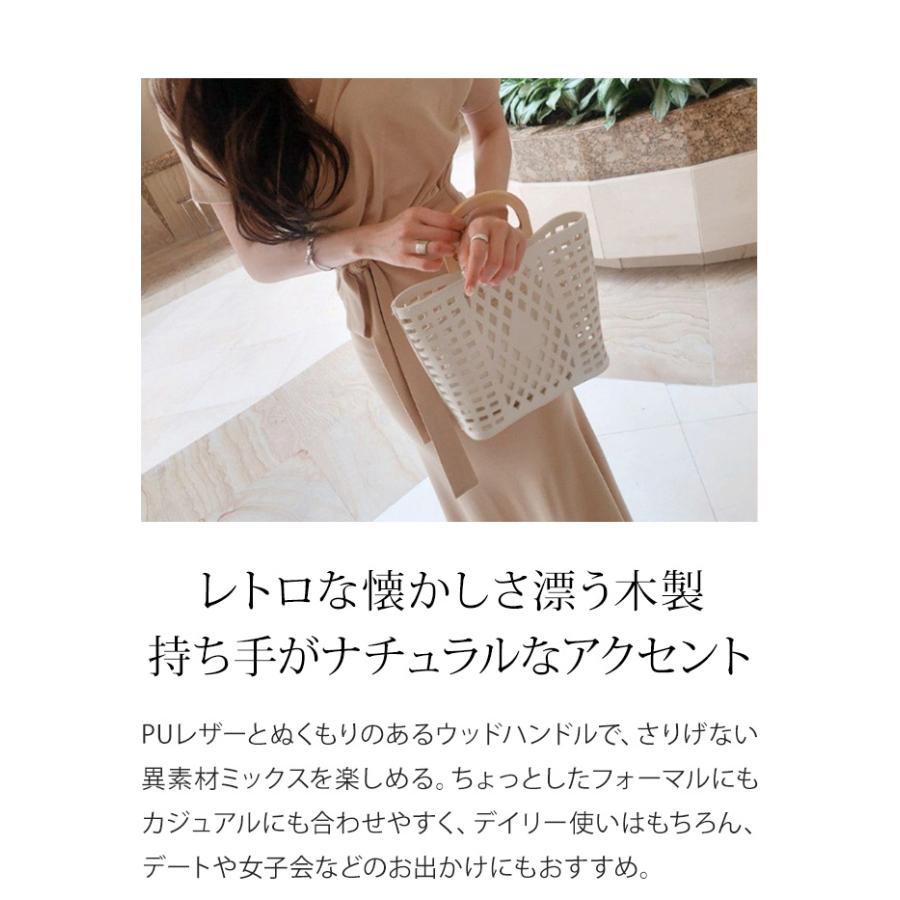 ショルダーバッグ レディース 木製ハンドル 手持ち 斜め掛け