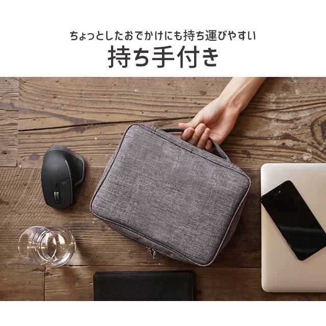 「レビュー記入でメール便送料無料」ガジェットポーチ 2層式 ケース ケーブル 収納 持ち運び 仕切り ゴムバンド付き GPT gu1b351-mail(1通につき1点迄)(gu1b299) | ブランド登録なし | 05