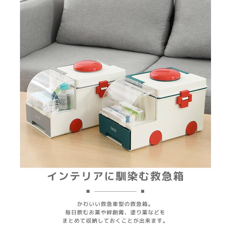 救急箱 薬箱 救急車型 おしゃれ 大容量 ピルケース付き ファーストエイド 収納ボックス 小物入れ 道具箱 家庭用 薬入れ 防災 GPT  送料無料(gu1b382) 救急箱・救急セット 薬箱 医療箱 救急車の形状設計 ポータブルピルボックス付き 二重層医学ボックス 取っ手付き 持ち運びしやすい お