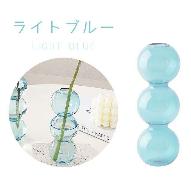 花瓶 ガラス 一輪挿し ガラス フラワーベース バブル 3連 送料無料 球 クリア インテリア おしゃれ かわいい 透明 ギフト 韓国雑貨 GPT (gu1b385) | ブランド登録なし | 06