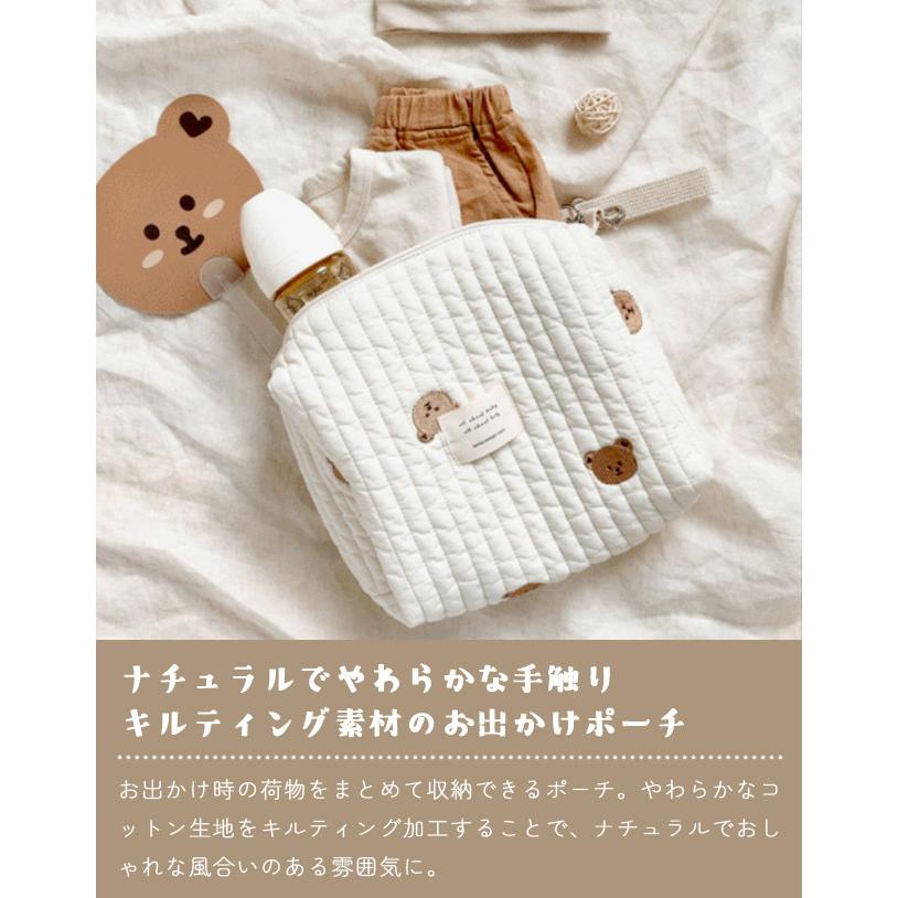 おむつポーチ ベビーカーバッグ ヌビ イブル おむつ入れ おしりふき 大容量 かわいい キルト ベルト1本 出産祝い プレゼント GPT 2点迄メール便OK(gu1b388) | ブランド登録なし | 01