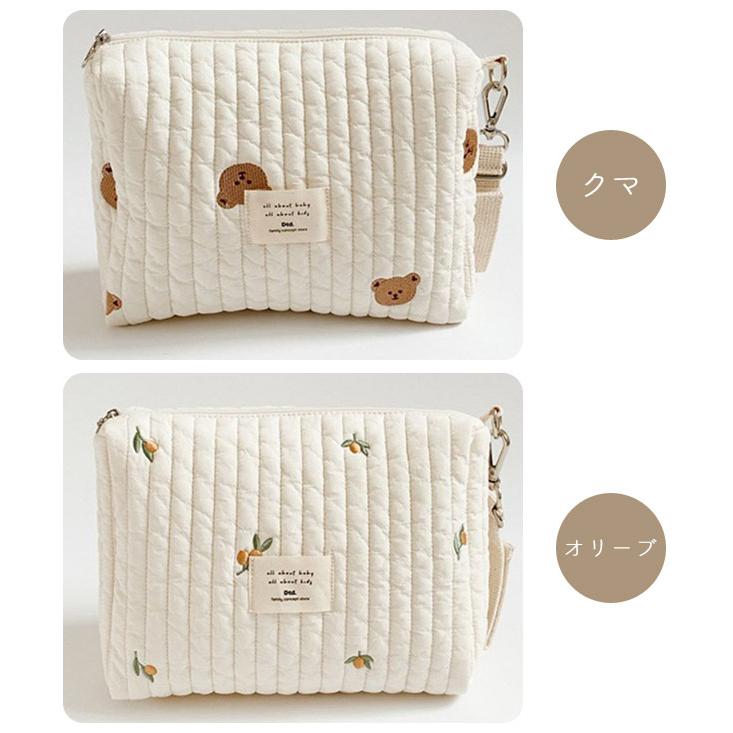 おむつポーチ ベビーカーバッグ ヌビ イブル おむつ入れ おしりふき 大容量 かわいい キルト ベルト1本 出産祝い プレゼント GPT 2点迄メール便OK(gu1b388) | ブランド登録なし | 06
