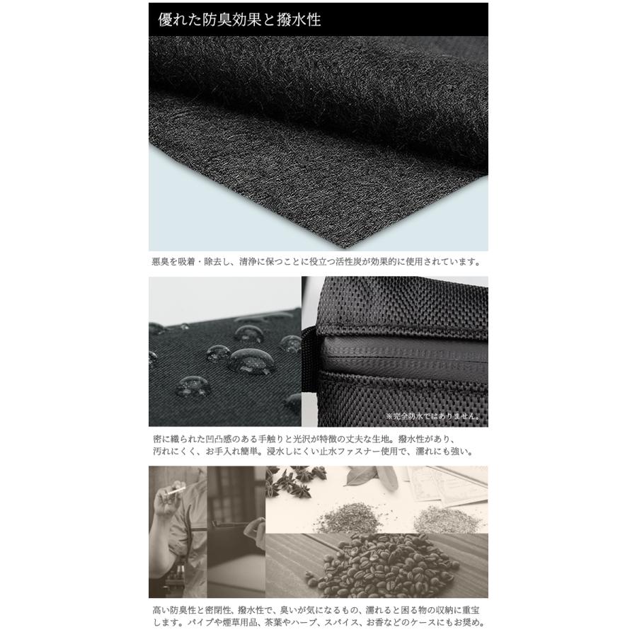 「レビュー記入でメール便送料無料」防臭 防犯 3桁ダイヤル錠付き GPT 活性炭 オックスフォード 薄型ポーチ 脱臭 黒 gu1b396-mail(gu1b397) (1通につき1点迄) | ブランド登録なし | 02