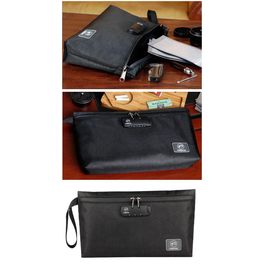 「レビュー記入でメール便送料無料」防臭 防犯 3桁ダイヤル錠付き GPT 活性炭 オックスフォード 薄型ポーチ 脱臭 黒 gu1b396-mail(gu1b397) (1通につき1点迄) | ブランド登録なし | 09