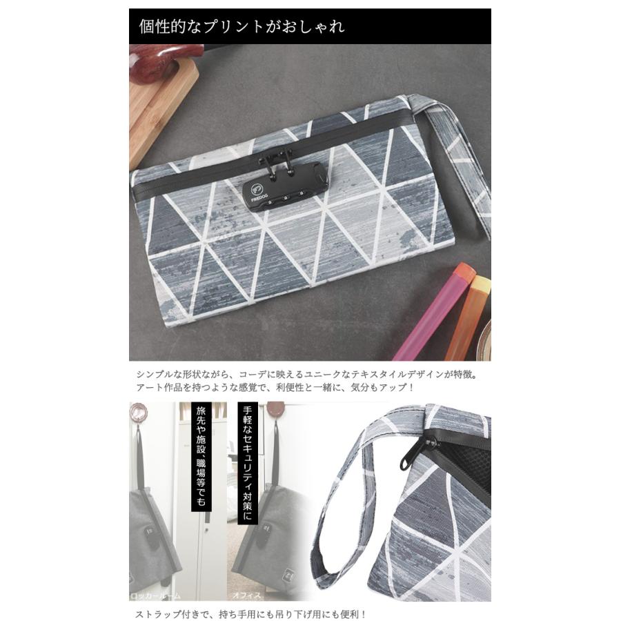 「レビュー記入でメール便送料無料」防臭 防犯 3桁ダイヤル錠付 GPT 活性炭 オックスフォード 薄マチポーチ 脱臭 A6 gu1b400-mail(gu1b401) (1通につき1点迄) | ブランド登録なし | 05