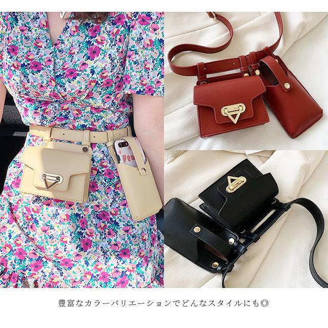 ウエストポーチ ベルトポーチ レディース バッグ スマホポーチ ポシェット PUレザー フェイクレザー おしゃれ 小物入れ GPT 送料無料(gu1b418) | ブランド登録なし | 04