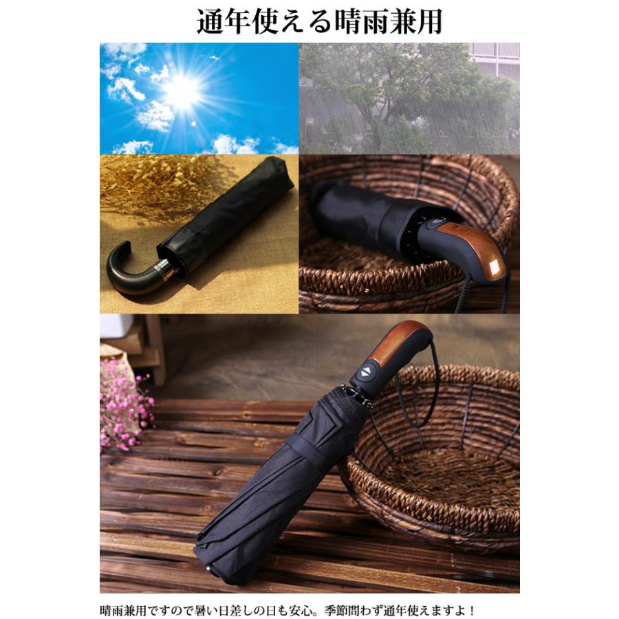 折りたたみ傘 自動開閉 雨傘 日傘 晴雨兼用 メンズ 10本傘