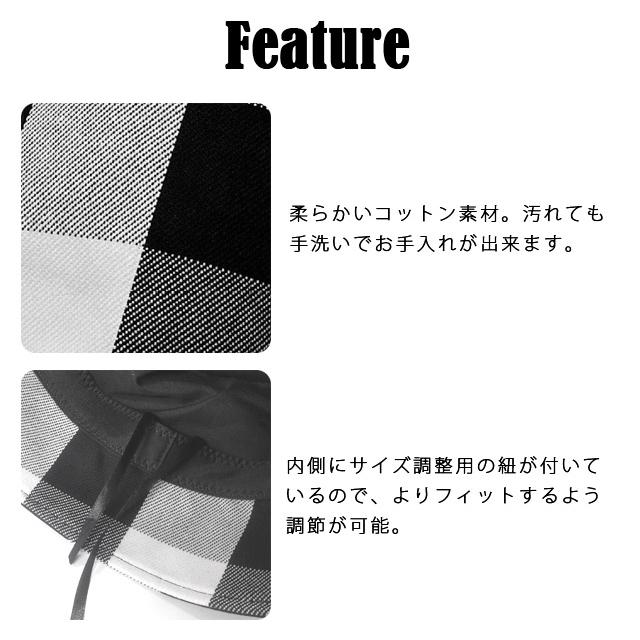 「レビュー記入でメール便送料無料」バケットハット レディース おしゃれ 帽子 日よけ チェック 折りたたみ コンパクト GPT gu1b456-mail(gu1b710)(1通1点迄) | ブランド登録なし | 02