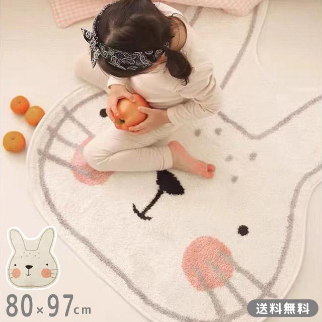 ラグマット リビングマット．うさぎ　兎玄関マットカーペット お風呂マット 楽天市場】ラグ ウサギ ラグマット 洗える 滑り止め 玄関マット ベッド