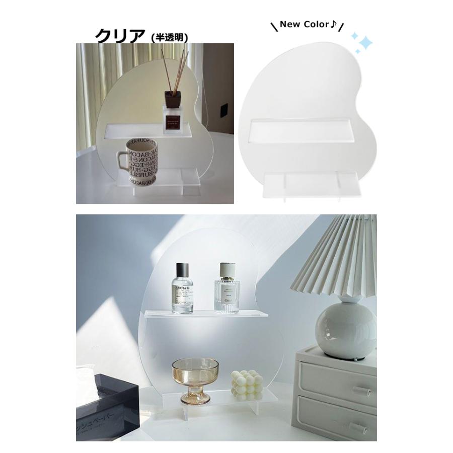 卓上ラック 2段 おしゃれ アクリル シェルフ ディスプレイラック 机上