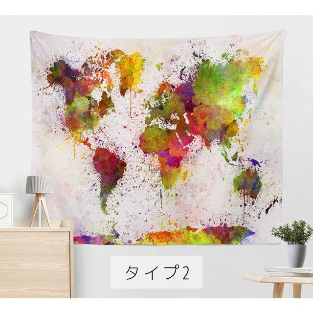 「レビュー記入でメール便送料無料」大判 タペストリー 世界地図 150×100cm ファブリックポスター 壁掛け 目隠し GPT gu1b387-mail(1通につき20点迄)(gu1b727) | ブランド登録なし | 10