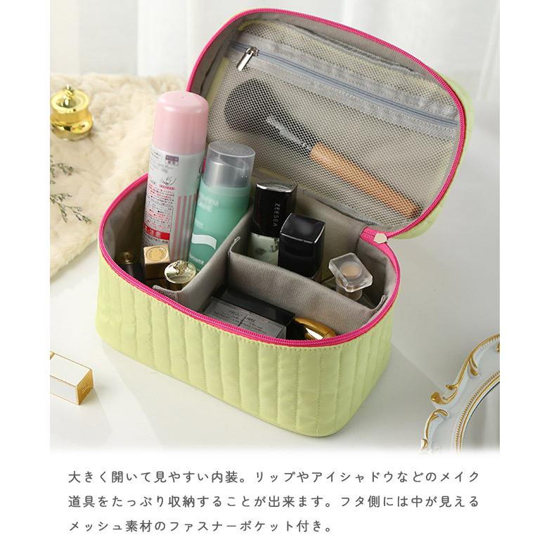 バニティポーチ コスメポーチ 化粧ポーチ 仕切り 韓国 大容量 メイク道具 小物入れ レディース おしゃれ キルティング ふわふわ GPT 送料無料（gu1b780） | ブランド登録なし | 02