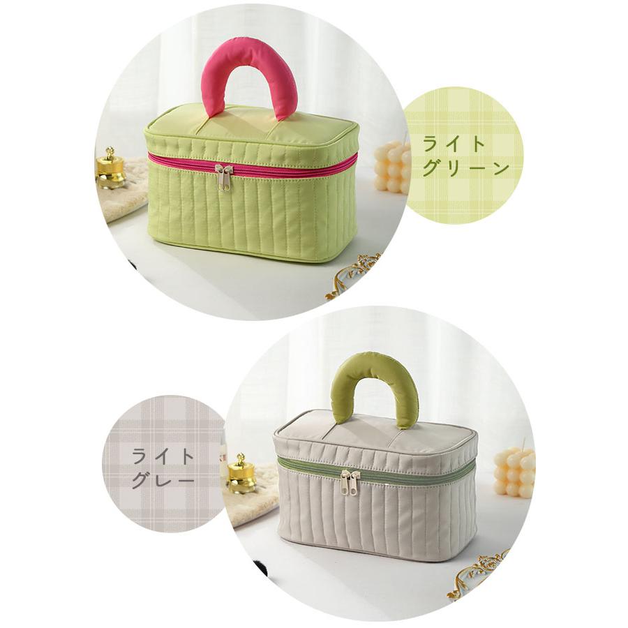 バニティポーチ コスメポーチ 化粧ポーチ 仕切り 韓国 大容量 メイク道具 小物入れ レディース おしゃれ キルティング ふわふわ GPT 送料無料（gu1b780） | ブランド登録なし | 05