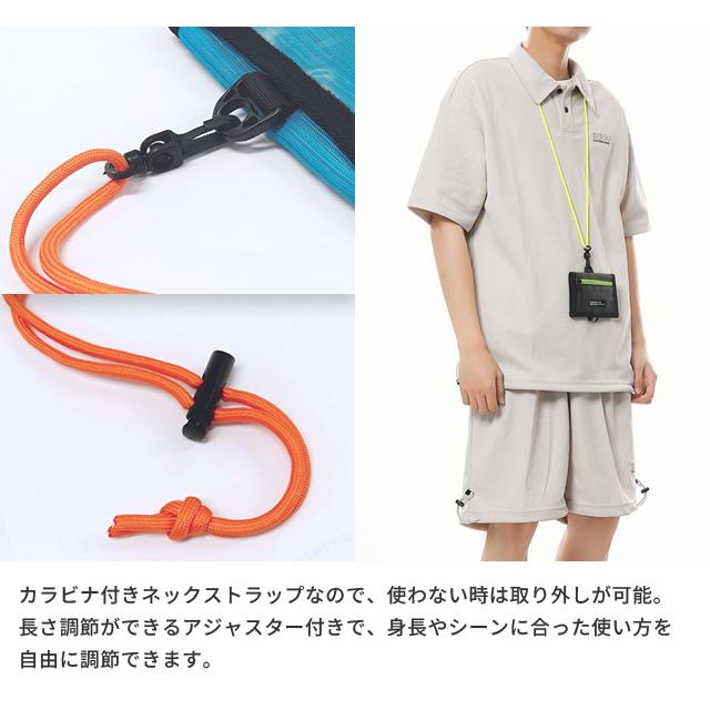 カードケース 首掛け 財布 メンズ 二つ折り ネックウォレット ミニ財布