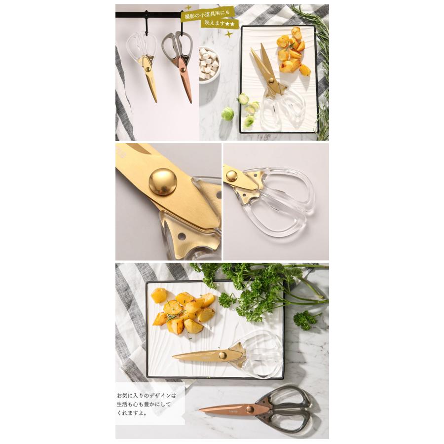 キッチンばさみ GPT 透明 半透明 白 グレー クリア ステンレス 料理 ハサミ ゴールド ブロンズ 鋏 おしゃれ かわいい クール デザイン 3点迄メール便OK(gu1b840) | ブランド登録なし | 05