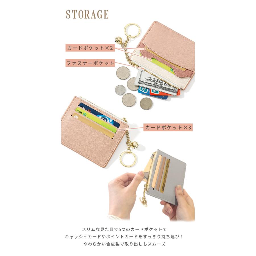 「レビュー記入でメール便送料無料」カードケース 薄型 スリム フラグメントケース カード入れ ミニ財布 小銭 レディース 猫耳 ネコ GPT gu1b861-mail(gu1b862) | ブランド登録なし | 07