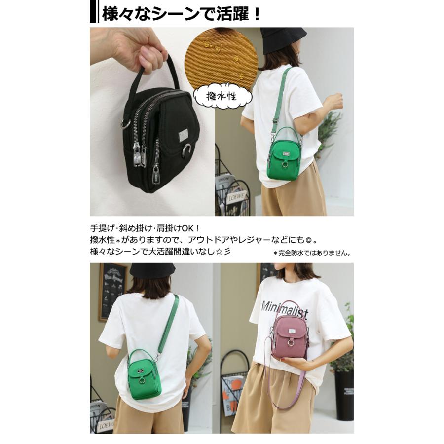 ミニ ショルダーバッグ GPT 斜め掛け 手提げ 肩掛け 3 ファスナー 2WAY
