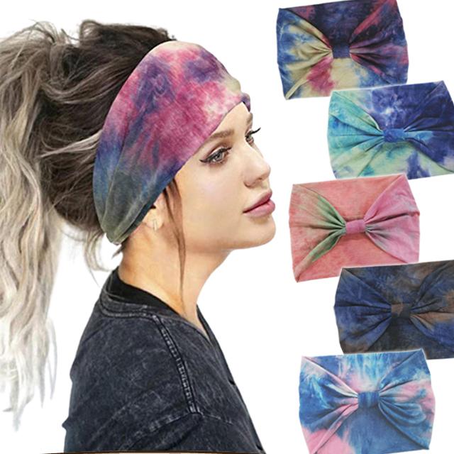 ヘアバンド タイダイ GPT ターバン 幅広 タイダイ染め ヘッドバンド