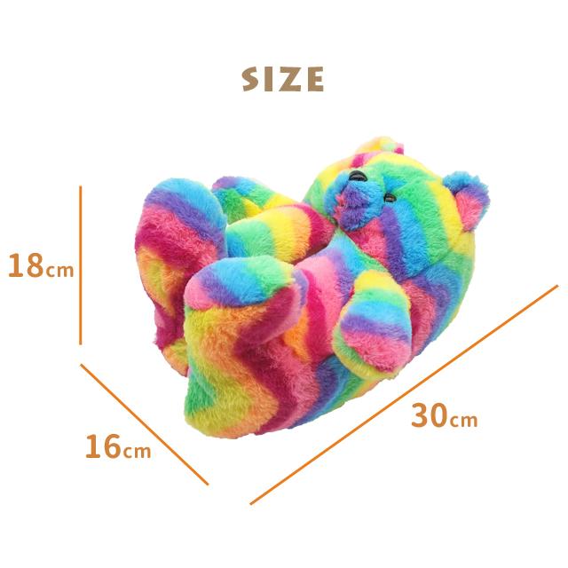 スリッパ もこもこ 冬 クマ ぬいぐるみ アニマル ルームシューズ ふわふわ 暖かい 冷え対策 ファー 室内 足ポカ クリスマス プレゼント GPT 送料無料(gu1b916) | ブランド登録なし | 10