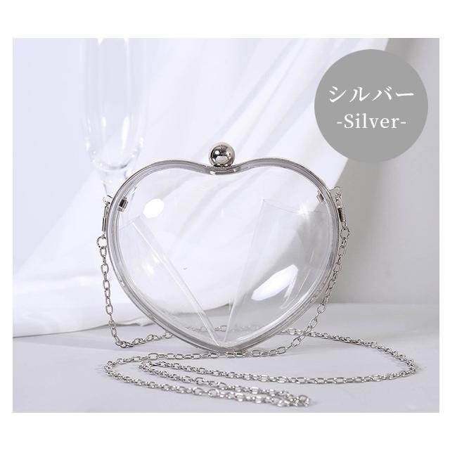 ショルダーバッグ レディース クリア ハート型 推し活 ぬい活バッグ