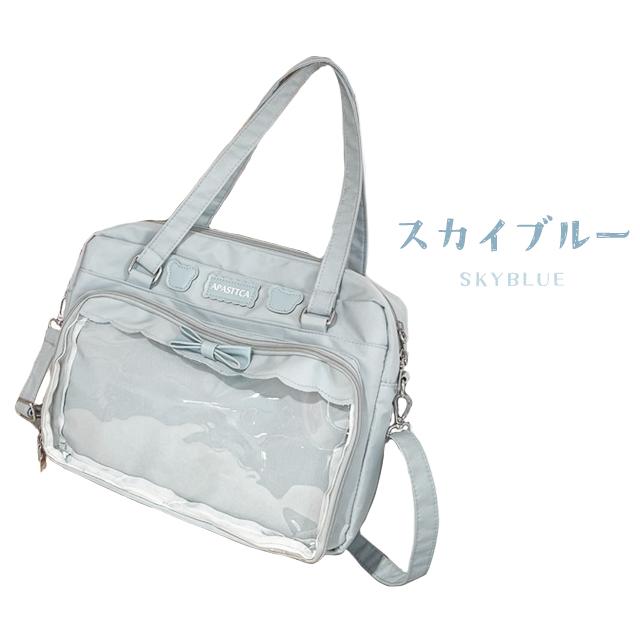 痛バッグ ショルダーバッグ 推し活 ぬい活 バッグ ぬいぐるみ 収納 トートバッグ クリア フリル リボン 痛バ 肩掛け 大きめ かわいい GPT 送料無料(gu1b989) | ブランド登録なし | 12