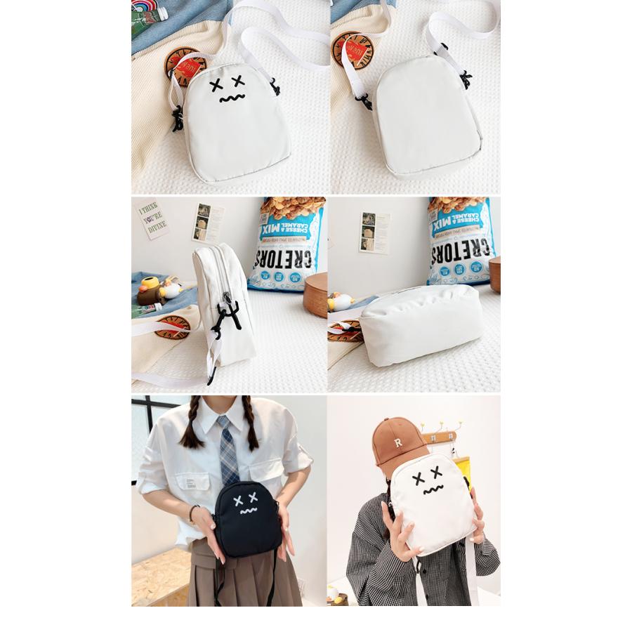 ポシェット オバケ ナイロン ミニ ショルダーバッグ ハロウィン ショルダーポーチ スマホポーチ 小さい 貴重品入れ 黒 白 GPT 2点迄メール便OK(gu1c014) | ブランド登録なし | 11