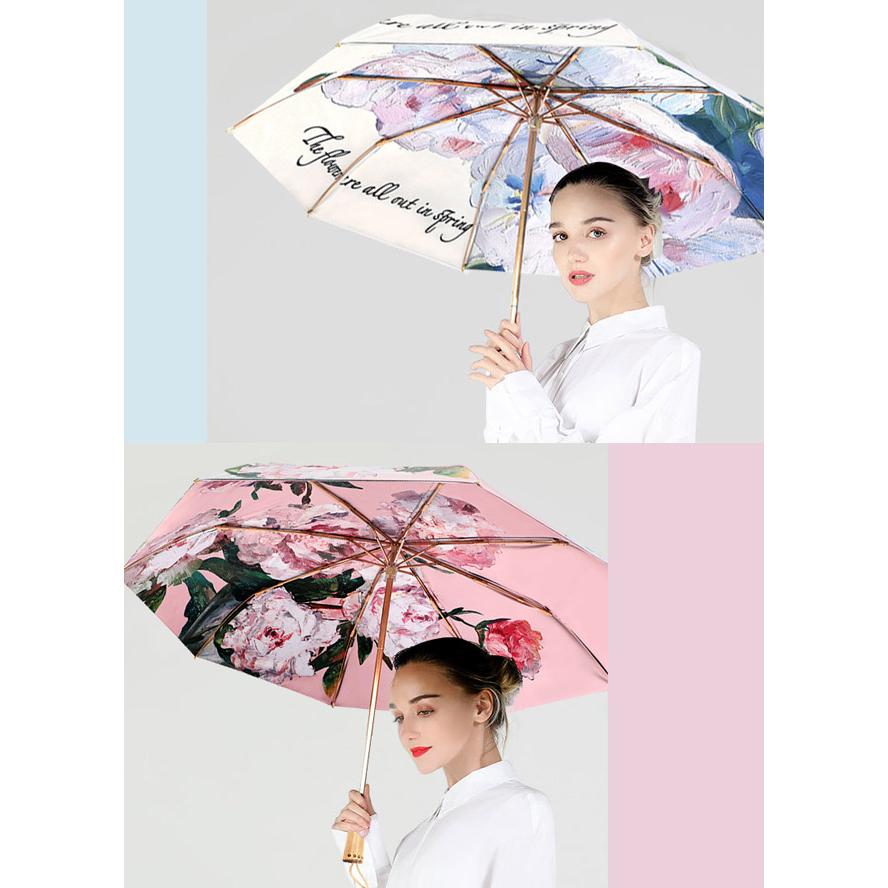 折りたたみ傘 晴雨兼用 花柄 おしゃれ レディース 雨傘 日傘 8本骨 手動 大きい 97cm 紫外線対策 丈夫 収納ポーチ付き エレガント GPT 送料無料(gu1c052) | ブランド登録なし | 06