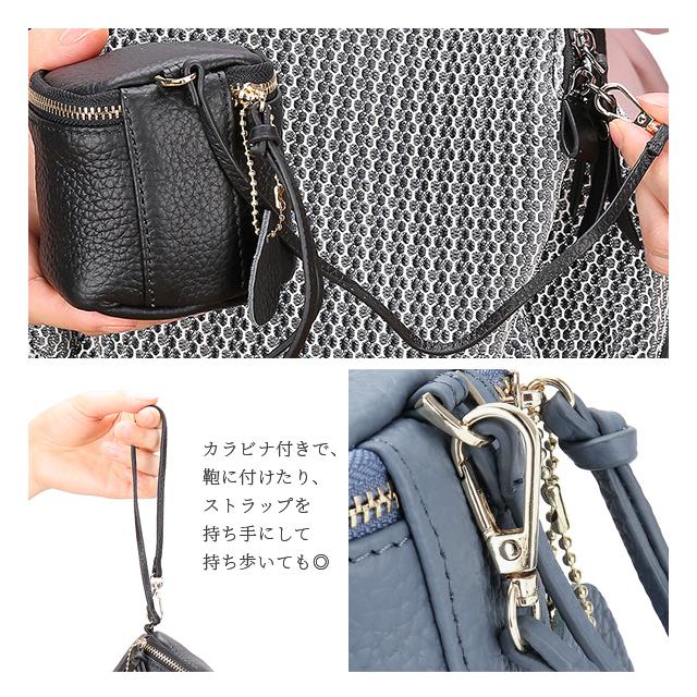 ミニポーチ 小さめ 小物入れ キューブ型 コインケース レザー 本革