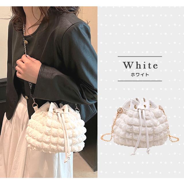 「レビュー記入でメール便送料無料」ポップコーン バッグ 巾着バッグ レディース おしゃれ ショルダーポーチ 斜め掛け ぽこぽこ 韓国 GPT gu1c141-mail(gu1c142) | ブランド登録なし | 07