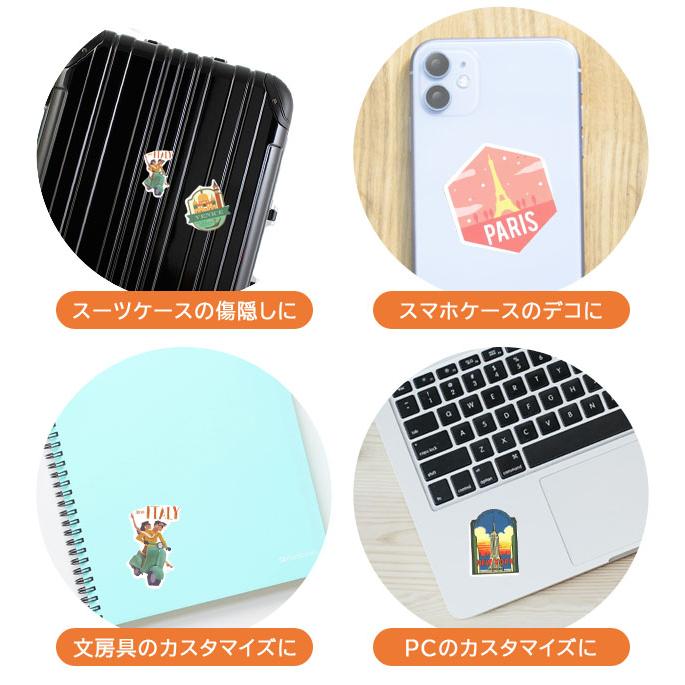 ステッカー シール 50枚 セット おしゃれ 観光名所 柄 世界 国名 スーツケース カメラ バイク 自転車 ヘルメット レトロ GPT 24点迄メール便OK(gu1c145) | ブランド登録なし | 02