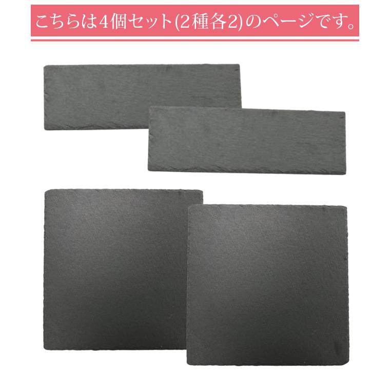 スレート プレート 皿 長角皿 30×10cm ＋ 正角皿 25×25cm 角皿
