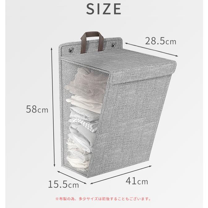 ランドリーバスケット 折りたたみ 壁掛け スリム 大容量 洗濯かご 収納 フック付 持ち手付 フタ付 ランドリー メッシュ 大きい GPT 送料無料(gu1c185) | ブランド登録なし | 07
