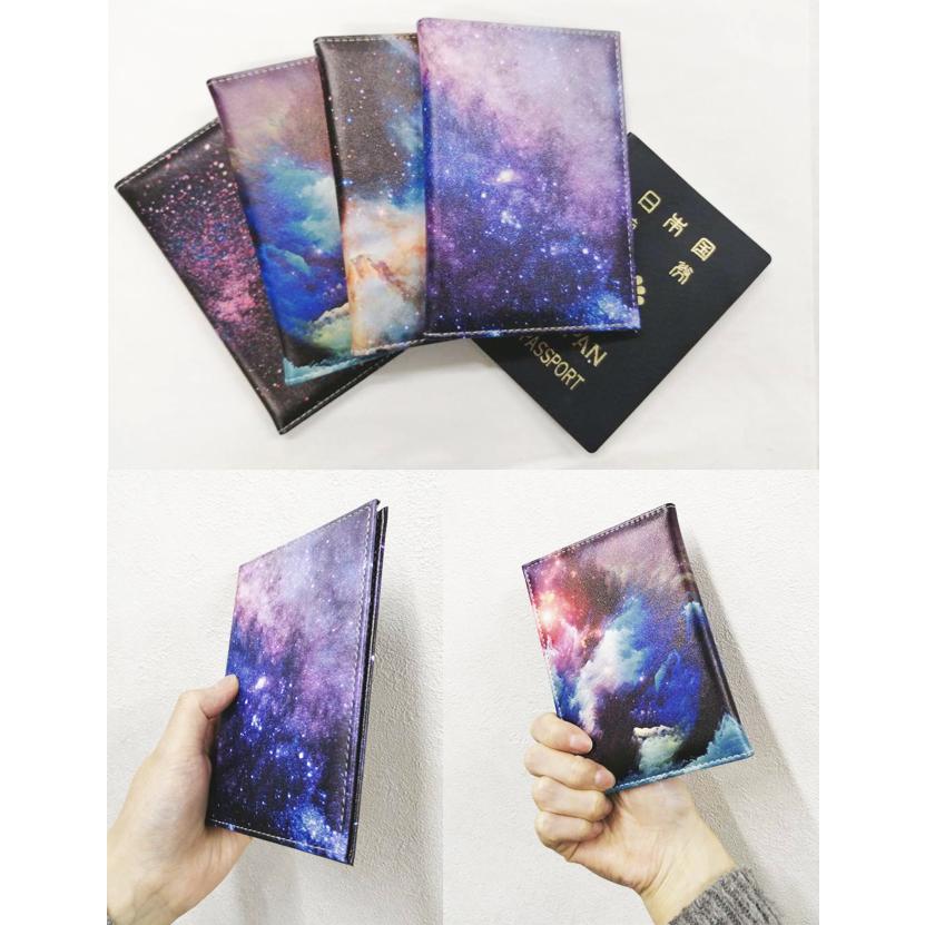 パスポートケース 宇宙 星 柄 パスポートカバー パスポート カード SIM