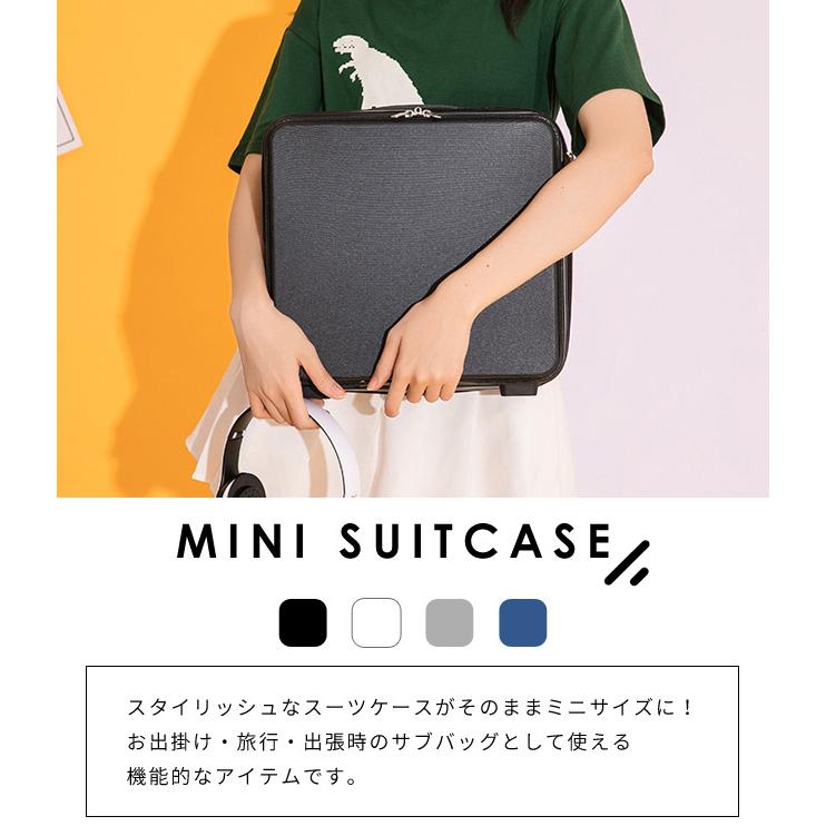 ミニスーツケース トランク 機内持ち込み フロントオープン 前開き トラベル 旅行 キャリーオン 29.5cm レディース メンズ GPT 送料無料(gu1c211)「C」 | ブランド登録なし | 05