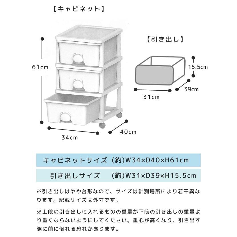 収納ケース 引き出し 3段 プラスチック 収納ボックス キャビネット キャスター付き 大容量 子供部屋 衣類 おもちゃ ぬいぐるみ チェスト GPT 送料無料 (gu1c217) | ブランド登録なし | 05