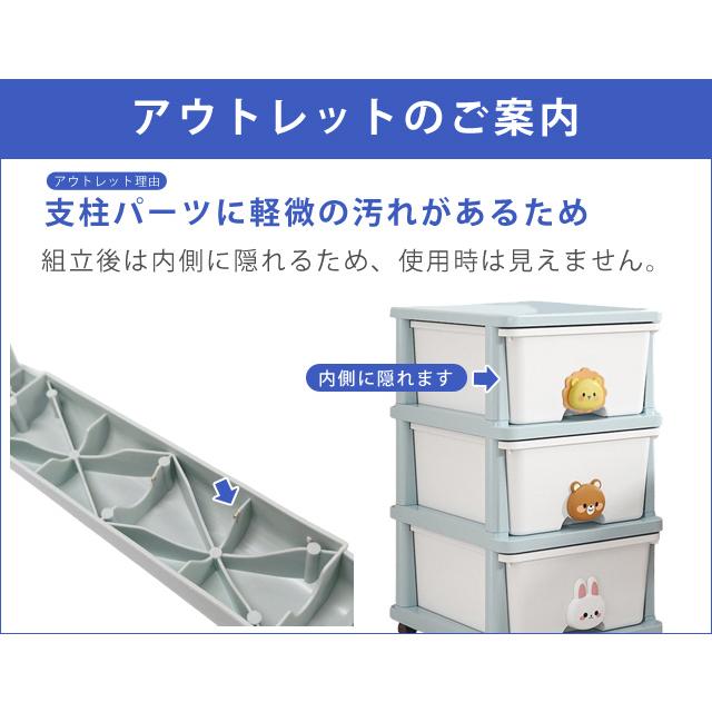 収納ケース 引き出し 3段 プラスチック 収納ボックス キャビネット キャスター付き 大容量 子供部屋 衣類 おもちゃ ぬいぐるみ チェスト GPT 送料無料 (gu1c217) | ブランド登録なし | 06