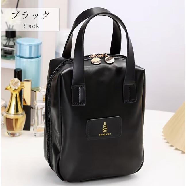 化粧ポーチ コスメポーチ 自立 縦型 大容量 仕切り 収納 持ち手付き マチあり かわいい コンパクト 小物入れ 機能的 GPT 1点迄メール便OK(gu1c239) | ブランド登録なし | 14